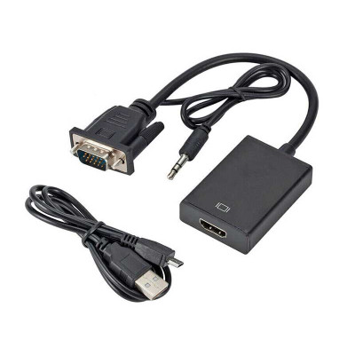 Kabel konwertujący VGA+audio na HDMI+audio